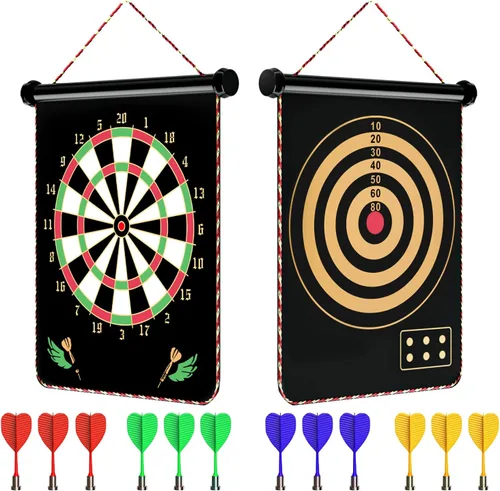 Juegos de mesa de dardos magnéticos para niños con 12 dardos al aire libre, juguetes para niños de 8 a 13 años, ideas de regalos geniales para