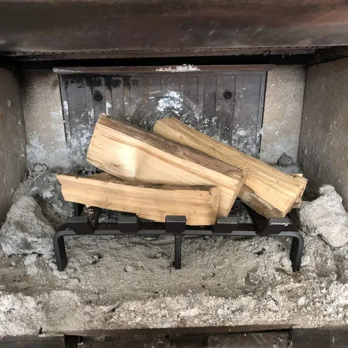 Miniatura 4 de Rejilla de leña para chimenea de acero sólido resistente, soporte para estufa de leña, 13 x 10 x 4 pulgadas