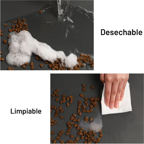 Miniatura 5 de YCT Tapete de Comida para Gatos para Mascotas Tapete de Comida para Perros, Tapete para Gatos para Comida y Agua, Tapete de Alimentación para Gatos
