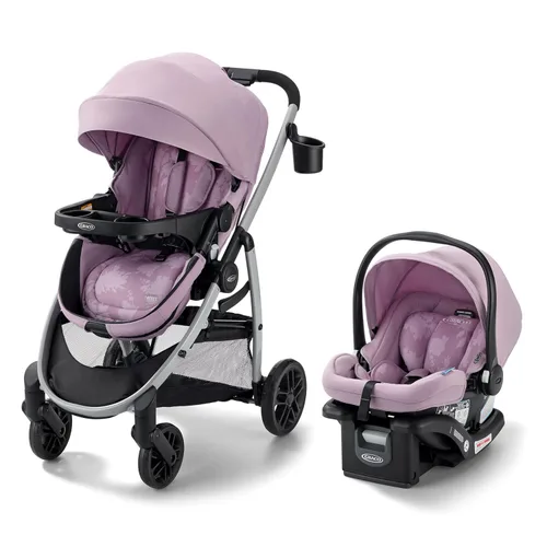 Graco Modes Pramette 3 en 1 Sistema de Viaje, Combo de Silla de Coche y Carriola, Silla de Coche para Bebé Orientada hacia atrás, Moisés Infantil a