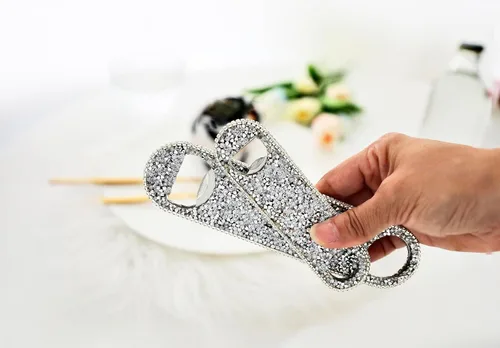 Miniatura 5 de Abrebotellas de cerveza, abridor de botellas de diamantes brillantes para cerveza, lata, soda, abrebotellas personalizado para bares, fiestas