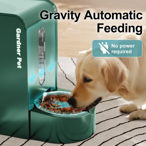 Miniatura 4 de Gardner Pet - Comedero automático por gravedad para mascotas, 0.8 galones*2 Juego de comedero y dispensador de agua para perros 100% libre de BPA