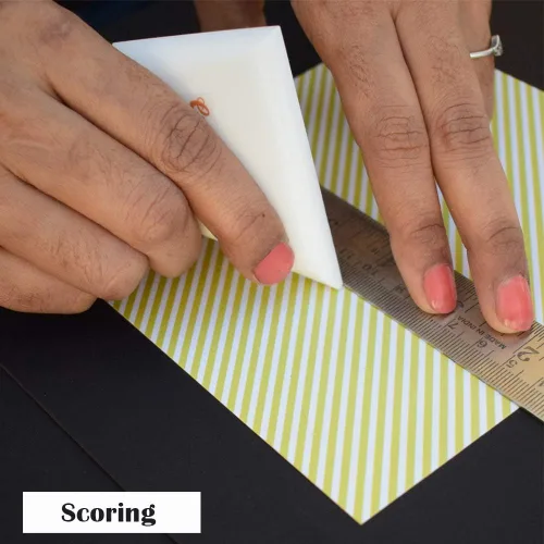 Miniatura 3 de CrafTreat Carpeta de hueso de teflón y herramienta de puntuación – Ergo Square – Marcador de papel para manualidades de papel, origami