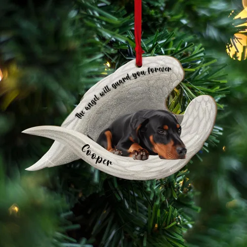 Miniatura 15 de Adorno plano 2D personalizado conmemorativo de perro bulldog – Adorno de memoria de perro, alas de ángel conmemorativas para mascotas, regalo