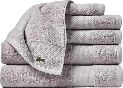 Miniatura 67 de Lacoste Heritage - Sábana de baño de 100 % algodón Supima, aloe, 35" x 70", altamente absorbente y de secado rápido, toalla de baño súper suave