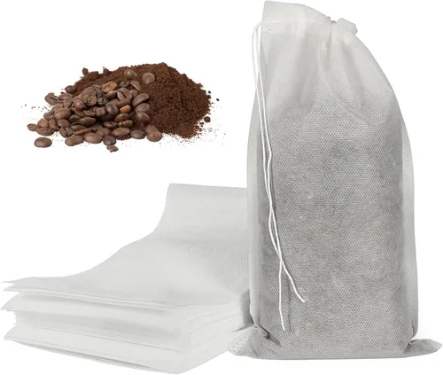 Miniatura 8 de 50 piezas Bolsas Grandes para Cold Brew Sin Desorden, Bolsas de Filtro de Café Desechables de 8x12 pulgadas, Malla Fina Lúpulo Cervecero Bolsas