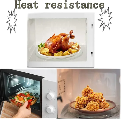 Miniatura 5 de Microwave Plate Round Glass Tray Microwave Oven Cooking Plate , For 9.6" 10.6'' 12.4'' Microwave Oven Flat Turntable Plate Replacement Flat Base