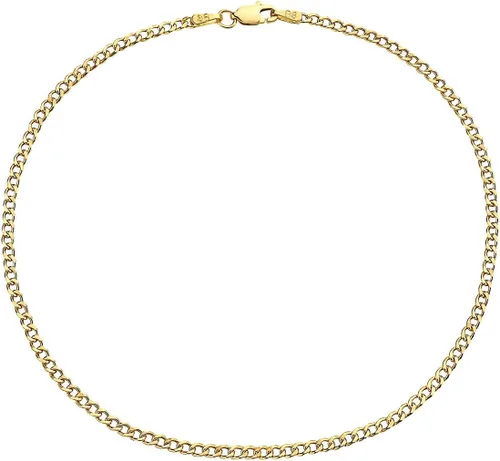 Miniatura 11 de Tobilleras de oro de 14 quilates para mujer, tobilleras planas de 14 quilates y 10 pulgadas, cadena cubana, cadena fígaro, cadena de clip, cadena