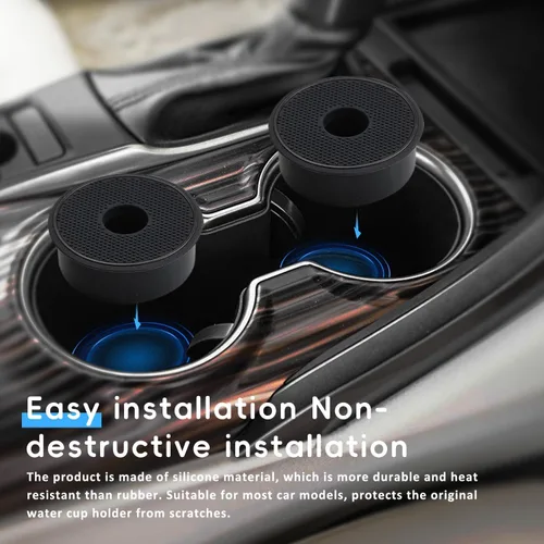 Miniatura 2 de Auovo Espaciador de repuesto para portavasos de 2.75 pulgadas, apto para Chevy Camry, accesorios de silicona, soporte para tazas, elevador