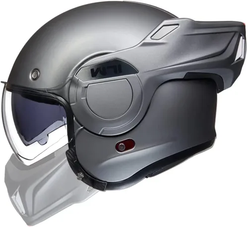 Miniatura 12 de ILM Casco modular de motocicleta vintage de cara completa para adultos y hombres, ATV UTV con protector de barbilla reversible de 180° DOT