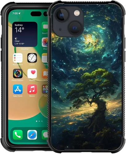 Miniatura 16 de CARLOCA Funda compatible con iPhone 11 Pro Max, patrón de carretera del desierto naranja alienígena, ultra protección, a prueba de golpes