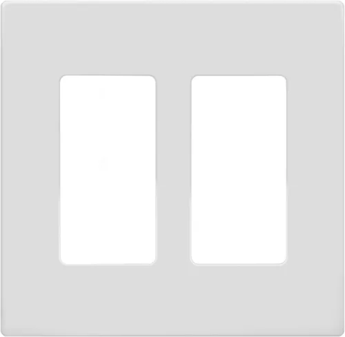 Miniatura 8 de ENERLITES Placas Decorativas de Pared sin Tornillos Cubiertas de Tomacorrientes Seguras para Niños, Tamaño 2-Gang 4.68" H x 4.73" L, Policarbonato
