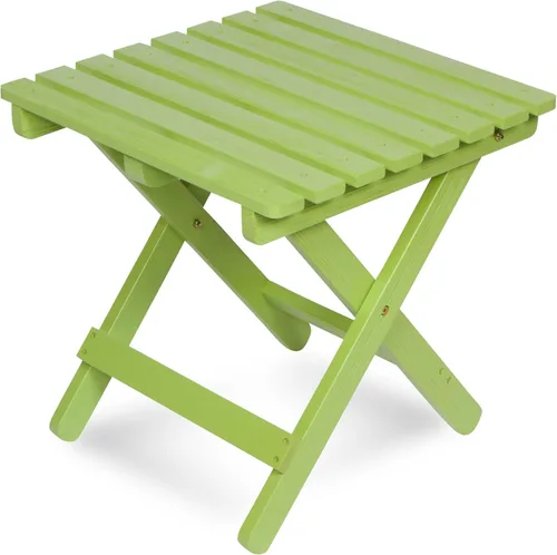 Miniatura 10 de Shine Company - Mesa auxiliar cuadrada plegable de madera maciza, mesa de patio pequeña Adirondack para exteriores, natural