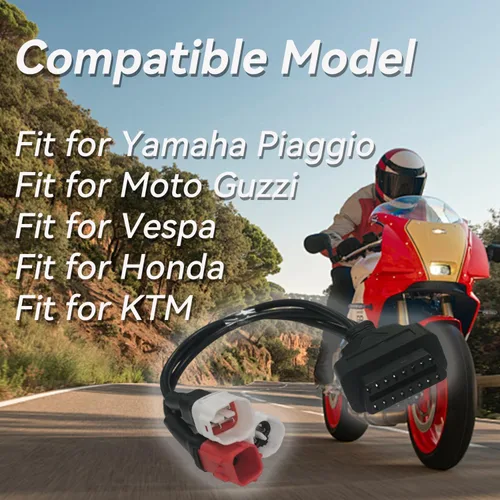 Miniatura 5 de Cable adaptador de diagnóstico 3 en 1 OBD2 para Kline Euro5-16pin a OBD 3pin+4pin+6pin - Compatible con motocicleta Honda CRF KTM Yamaha