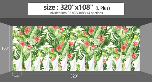 Miniatura 142 de Papel pintado botánico de selva tropical Hojas verdes de planta murales Estética para decorar habitación Sala de estar Fondo de TV Gran mural de B033