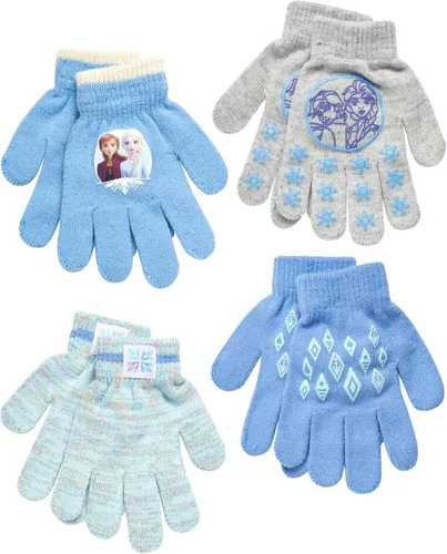 Disney Frozen Girls - Paquete de 4 guantes o mitones (niñasniñas pequeñas)