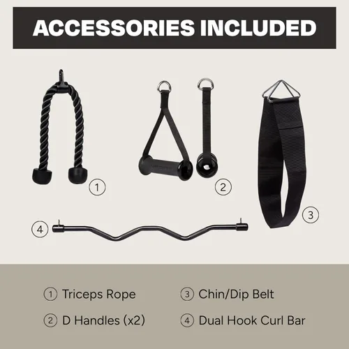 Miniatura 5 de Inspire Fitness FTX - Entrenador funcional compacto para el hogar con accesorios - Diseño que ahorra espacio - Máquina de cable para gimnasio