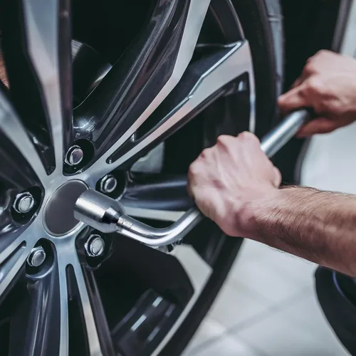 Miniatura 5 de Semetall Llave de llanta de repuesto de coche de 0.669 in, herramienta de reparación de zócalo de extremo ranurado,Herramienta de reemplazo