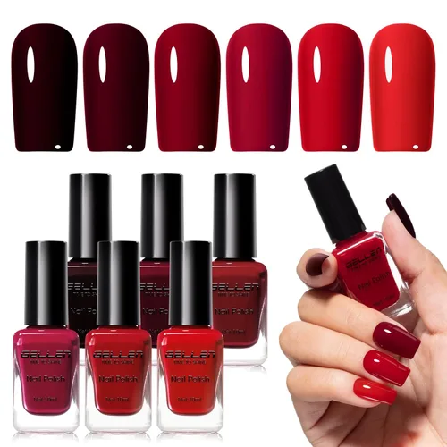 Miniatura 43 de GELLEN Juego de Esmalte de Uñas en 4 Colores Negro, Blanco, Gris & Base y Capa Superior, Esmalte de Uñas de Tendencia Otoño/Invierno Negro, Blanco