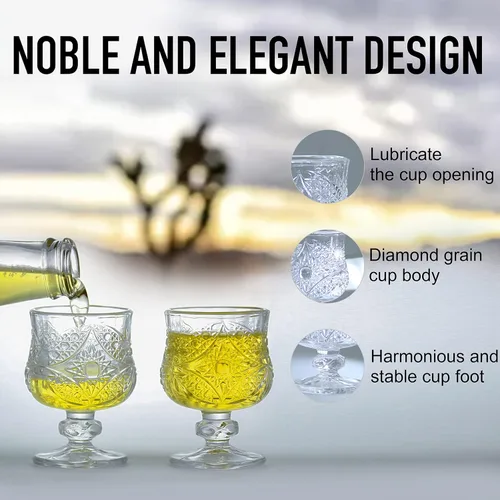 Miniatura 4 de Cordial Glasses, 1.7oz/1.7 fl oz, juego de 16 vasos de chupito, vasos de chupito con tallo/tequila/vasos de jerez