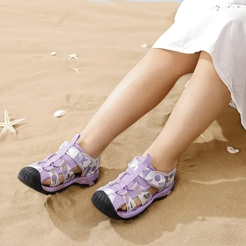 Miniatura 8 de NORTIV 8 Sandalias de verano para niños y niñas, sandalias de punta cerrada, para senderismo, ligeras, atléticas al aire libre
