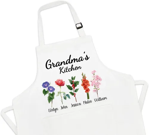 Miniatura 9 de 7th Hill Delantal Personalizado para Mujeres, Regalos Personalizados para Mamá, Regalos de Abuela, Regalos del Día de la Madre para Mujeres, Regalos