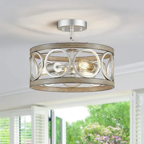 Miniatura 20 de XINGQI Candelabro moderno de 3 luces, lámpara colgante de 13", altura ajustable, accesorios de iluminación para comedor, dormitorio, sala de estar