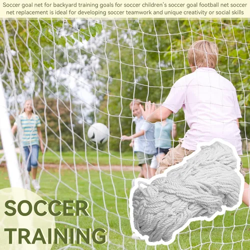 Miniatura 4 de Red de portería de fútbol, redes de repuesto para fútbol deportivo, red de fútbol para juegos de patio trasero y entrenamiento para adultos