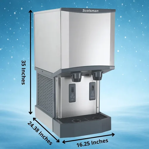Miniatura 2 de Scotsman Fabricador de hielo en pepitas comercial, dispensador de hielo y agua con almacenamiento (HID312A-1) 260 libras por día