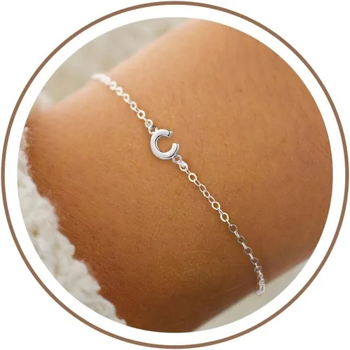 Miniatura 23 de Turandoss - Pulseras de oro con iniciales para mujeres y niñas - Joyería ideal para regalo - Pulsera chapada en plata u oro de 18 k con letras