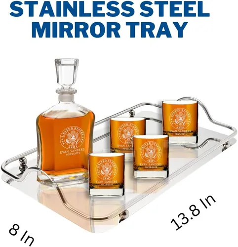 Miniatura 7 de Juego de decantador de whisky personalizable