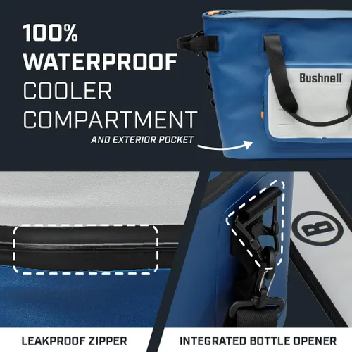 Miniatura 5 de Bushnell Soft Coolers Insulated Portable Ice Chest The Best Bag Cooler for Beach, Drinks, Beverages, Travel, Camping, Picnic, Leak-Proof with Azul