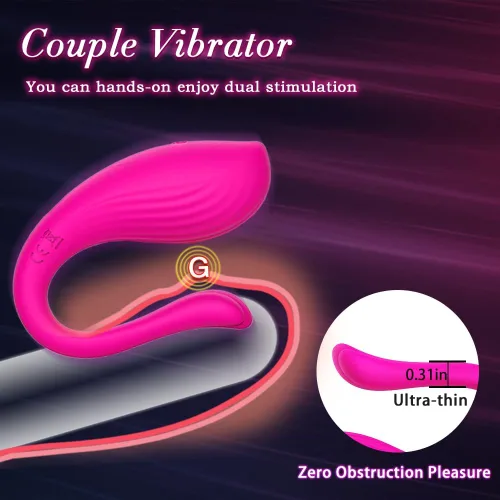 Miniatura 2 de Bragas vibratorias con aplicación y control remoto, vibrador portátil, Healexcer Smartphones Dual Motors Juguetes sexuales para adultos para Rosa