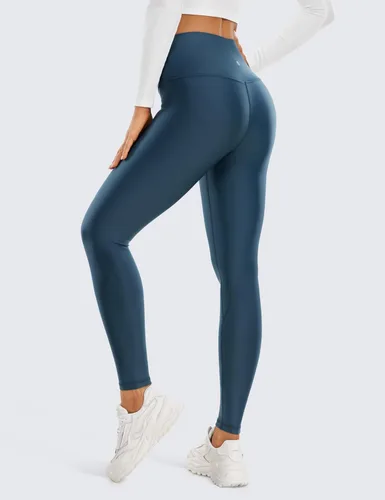 Miniatura 2 de CRZ YOGA Leggings térmicos con forro polar para mujer de 28 pulgadas, pantalones de senderismo cálidos para invierno, pantalones de yoga de cintura