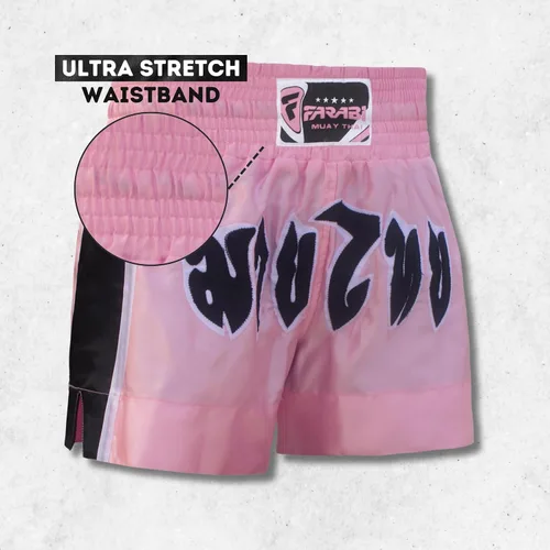 Miniatura 6 de Farabi Sports Muay Thai Shorts Rosa Mujer MMA Entrenamiento Shorts Artes Marciales Boxeo Shorts