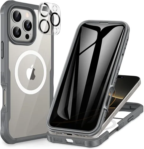 Miniatura 57 de CENHUFO Funda de privacidad para iPhone 11 Pro, funda de cuerpo completo con protector de pantalla de privacidad de vidrio templado 9H integrado