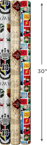 Miniatura 4 de Hallmark Paquete de papel de regalo y bolsas de regalo de Harry Potter (paquete de 3 papel de regalo, paquete de 3 bolsas de regalo)