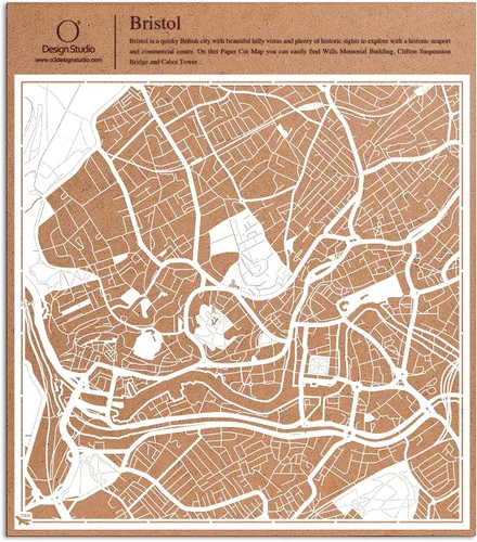Miniatura 99 de O3 Design Studio Aberdeen - Mapa de papel cortado en papel blanco de 12 x 12 pulgadas