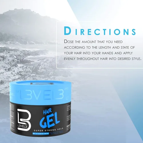 Miniatura 3 de L3 - Gel para el cabello - Sujeción súper fuerte - Sin escamas - Brillo duradero - Para hombres y mujeres - Gel de nivel 3 - Añade volumen y textura