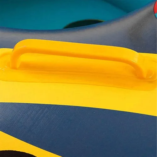 Miniatura 6 de Lindo flotador inflable de piscina para niños, flotador de verano de PVC, cama de aire, lago, barco, flotadores de natación con 2 asas, balsa