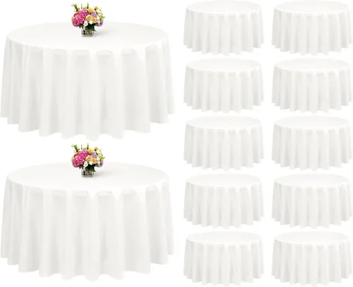 Miniatura 122 de Showgeous Paquete de 4 manteles rectangulares de poliéster de 60 x 102 pulgadas, resistentes a las arrugas, lavables, para bodas, mesas de comedor