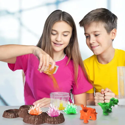 Miniatura 6 de Kit de cultivo de cristales para niños, kit experimental científico, juguetes STEM de descubrimiento para niños y niñas de 8 a 12 años, cultiva 4