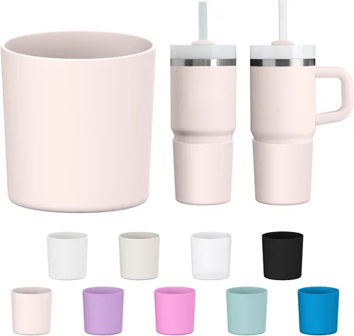 Miniatura 51 de WUQID Bota de silicona superior compatible con Stanley Quencher H2.0 e IceFlow Flip y ProTour de 40oz 30oz 20oz 14oz, se ajusta al mismo diámetro