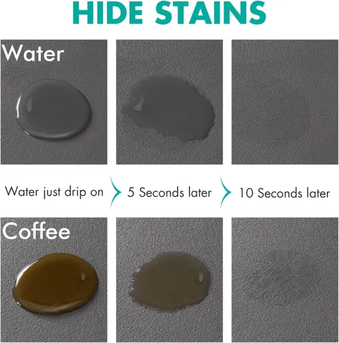 Miniatura 2 de LIMNUO Tapete de café de goma para ocultar manchas, alfombrilla para cafetera para encimeras, absorbente con respaldo para secado de platos para Gris