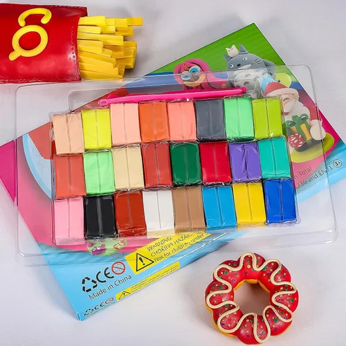 Miniatura 3 de CiaraQ Kit de arcilla polimérica, mini juego de arcilla para modelar para niños/principiantes/artistas, 24