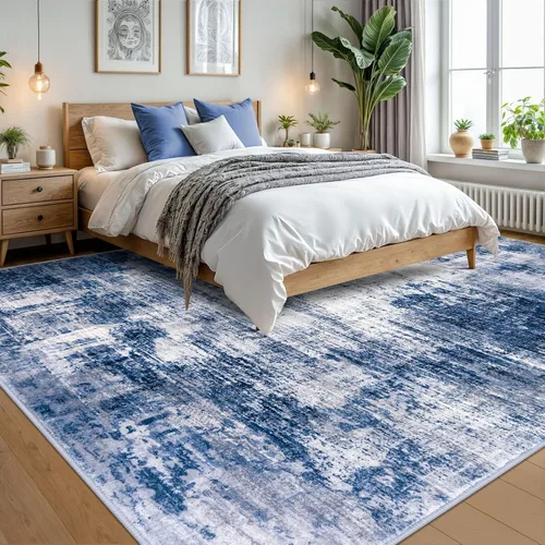 Miniatura 368 de IOHOUZE Alfombra abstracta lavable de 3 x 12 pies para pasillos, antideslizante para cocina, camino de entrada de lana sintética para interiores
