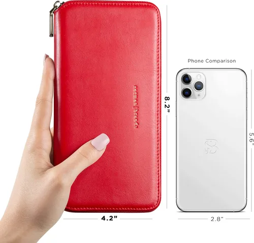 Miniatura 5 de SERMAN BRANDS Carteras clásicas para mujer con bloqueo RFID. Cartera con tarjetero para teléfono