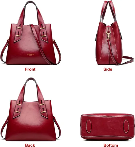 Miniatura 8 de LAORENTOU Monederos de cuero de vaca y bolso pequeño para mujer, bolso de mano para mujer, bolso de hombro para el día de la madre Designer