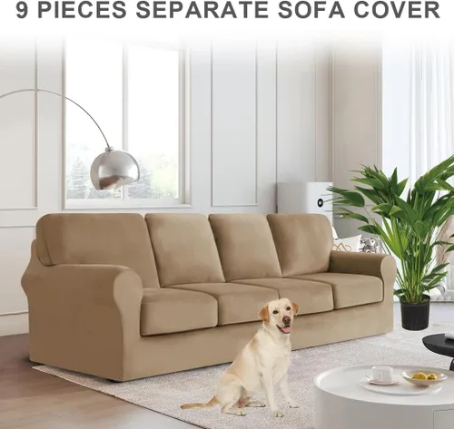 Miniatura 270 de Funda para Sofá de Terciopelo, Fundas Elásticas para Sofá para Funda Principal Separada/Respaldos y Cojines de Asiento, Funda para Sofá, para Fundas