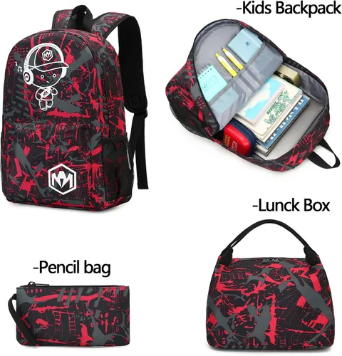 Miniatura 6 de Mochila escolar para estudiantes, mochila de viaje para adolescentes